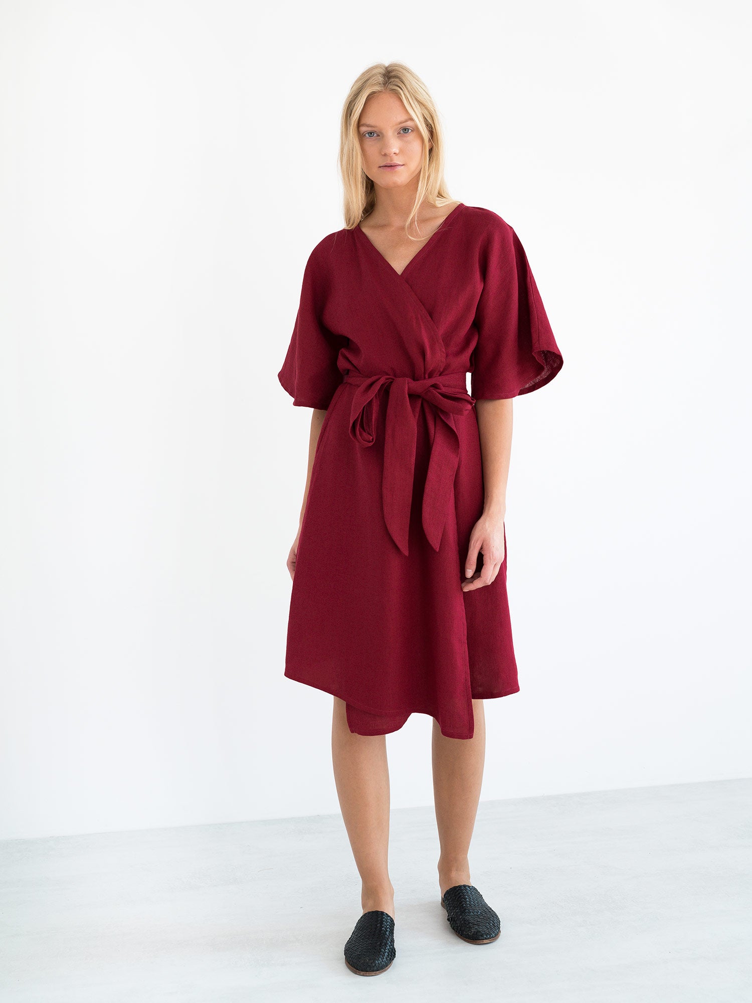 Wine Wrap Dress