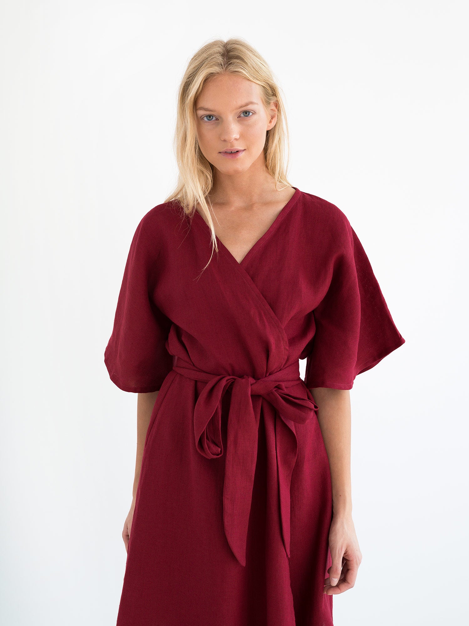 Wine Wrap Dress