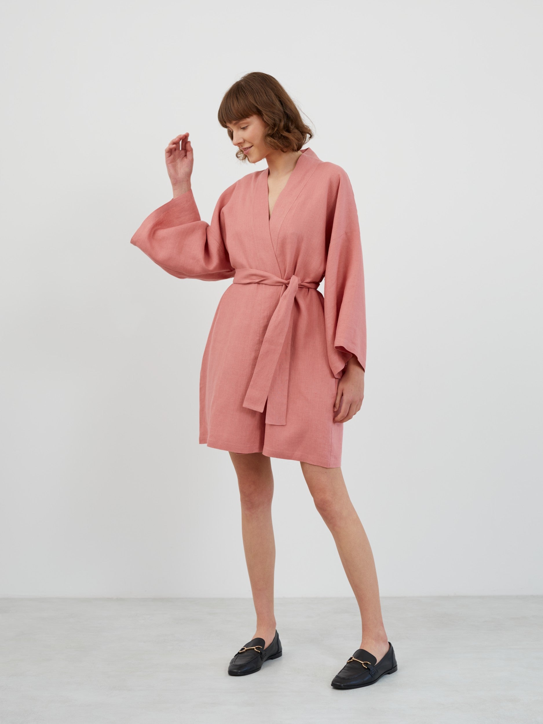 Linen Wrap Dress ATHENA